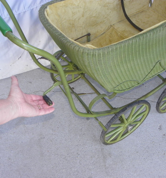 Antique Wicker Baby Buggy – Great original condition