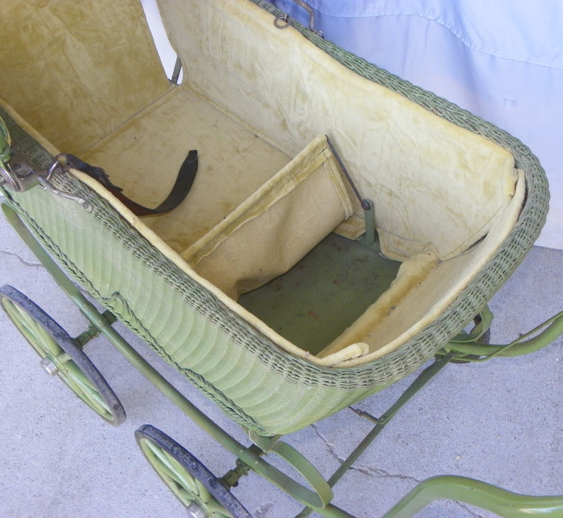 Antique Wicker Baby Buggy – Great original condition