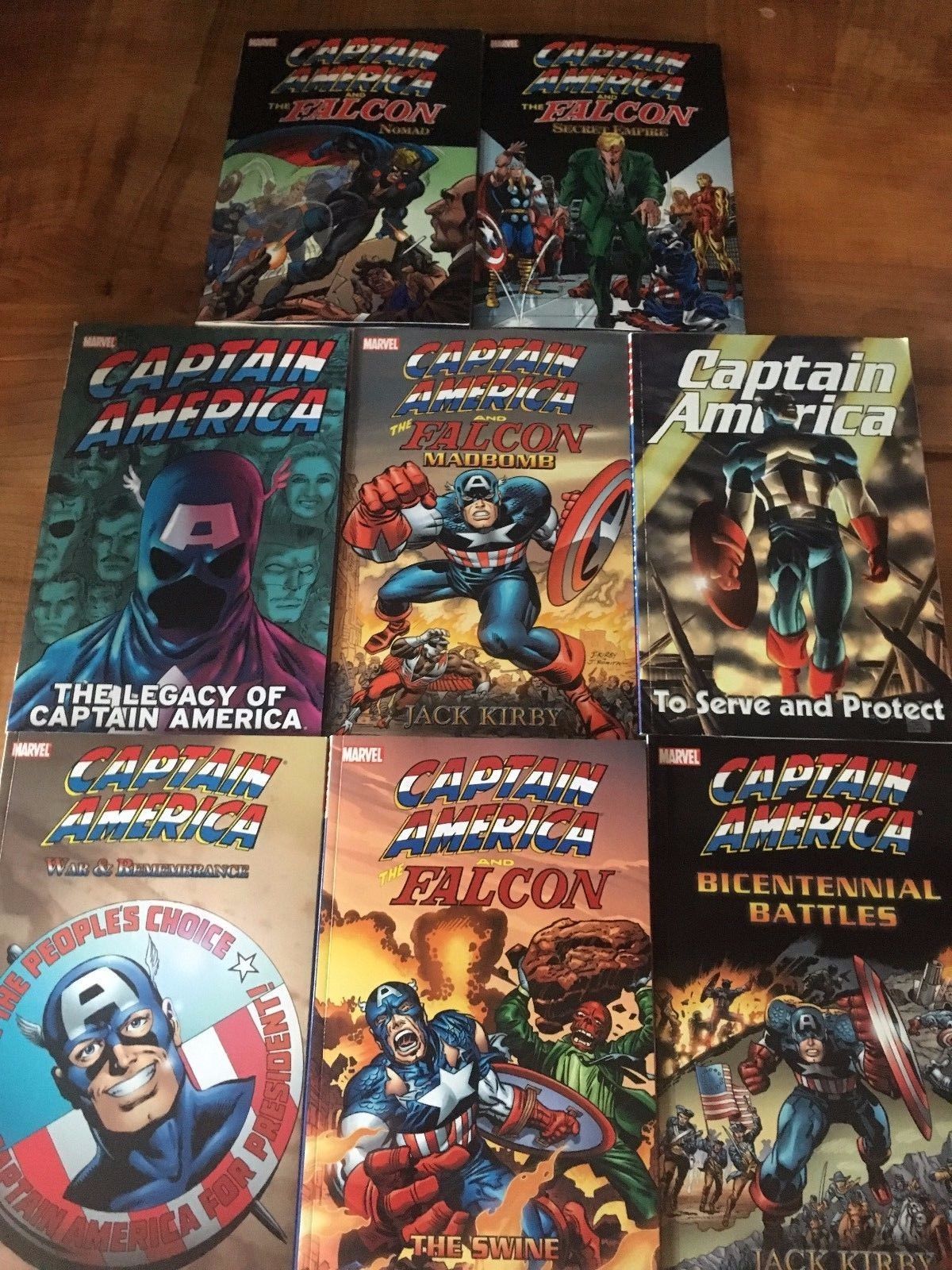 Captain America TPB lot of 8 books Marvel Comics Graphic Novel lot Capt & Falcon