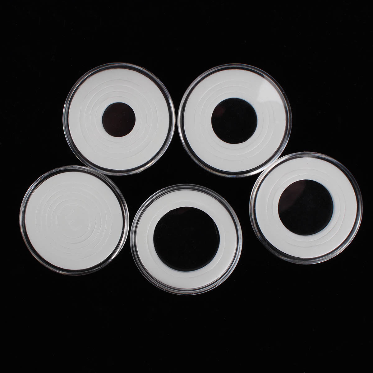 Adjustable Inner Pad 30pcs Acrylic Coin Capsule D Capsules White Ring Display