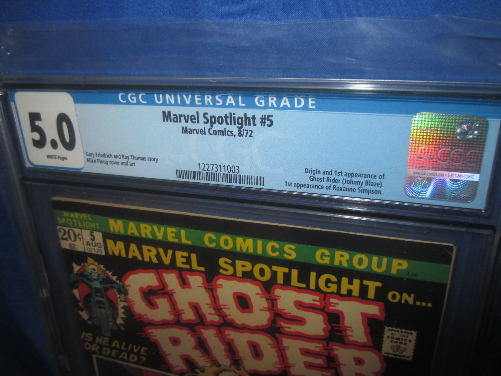 Marvel Spotlight #5 CGC 5.0 White Pages 1st Appearance Of Ghost Rider 1972