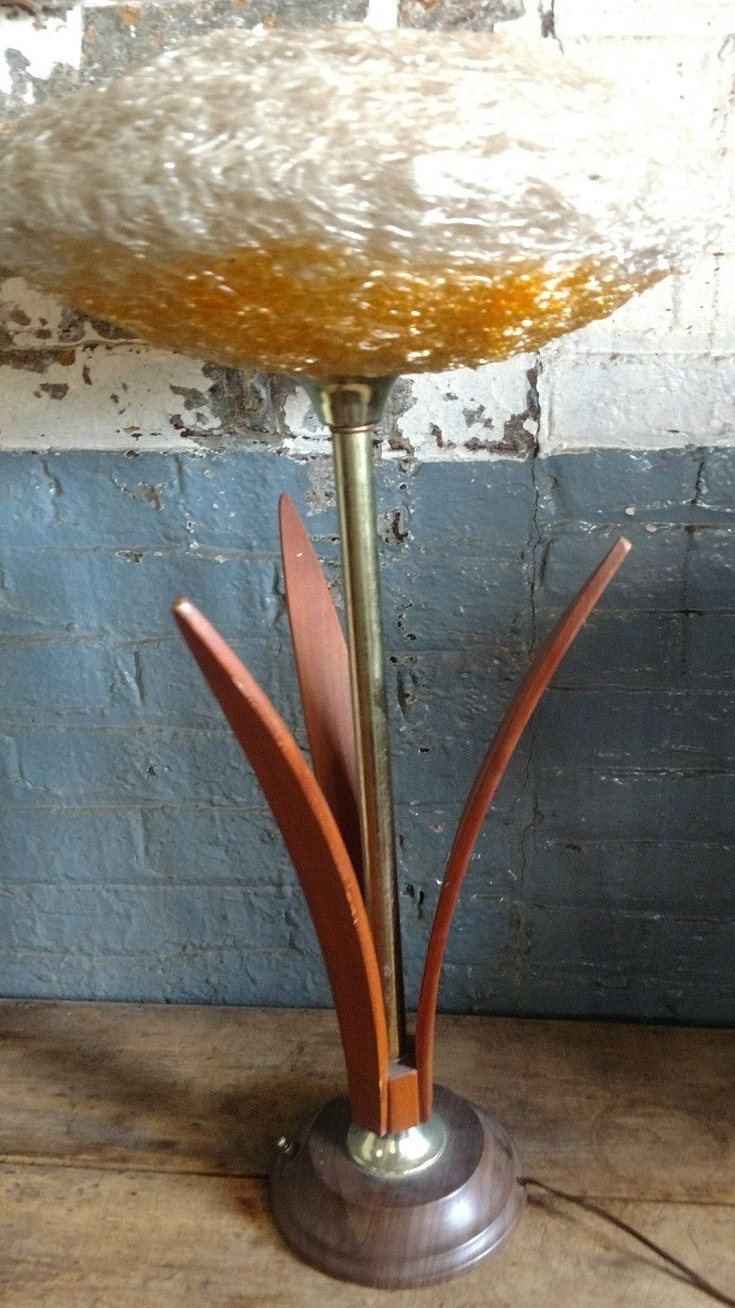 Danish Modern Mid-century Spaghetti Light Czechoslovakian Atomic Age Lamp Tulip