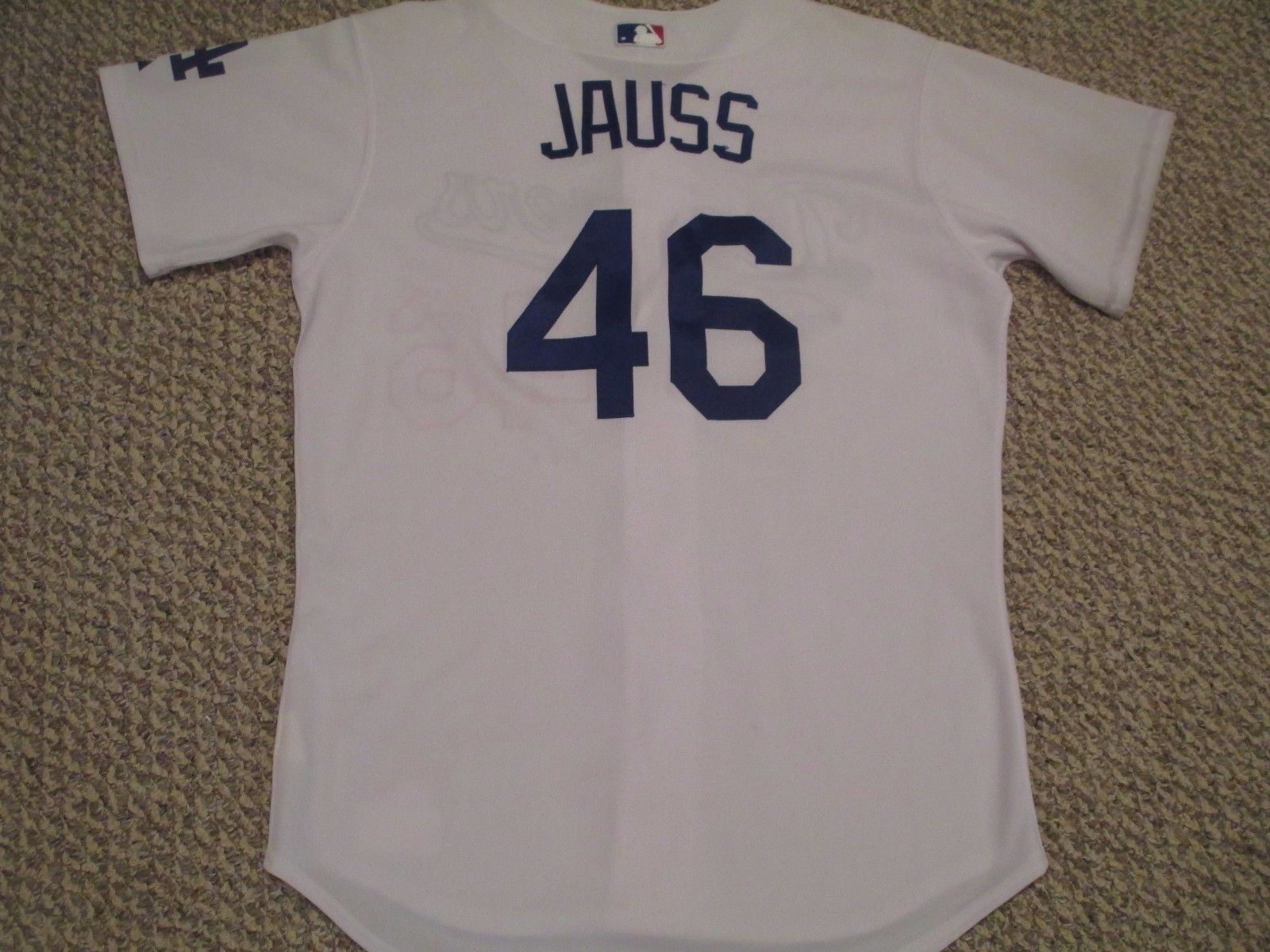 Dave Jauss #46 size 46 2007 DODGERS Game Used Jersey Home White Steiner