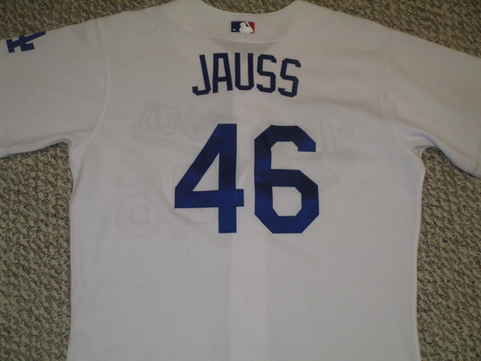 Dave Jauss #46 size 46 2007 DODGERS Game Used Jersey Home White Steiner