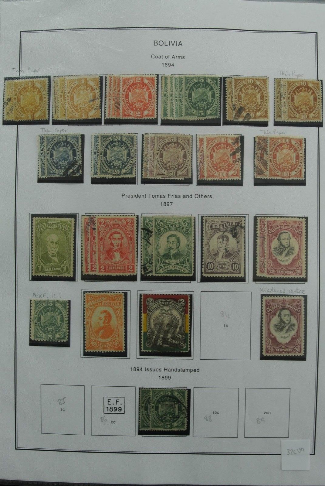 Lot 27035 Collection stamps of Bolivia 1867-2005.