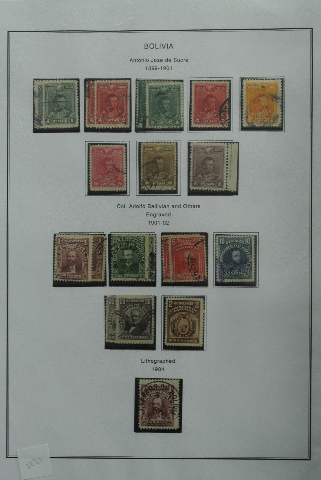 Lot 27035 Collection stamps of Bolivia 1867-2005.