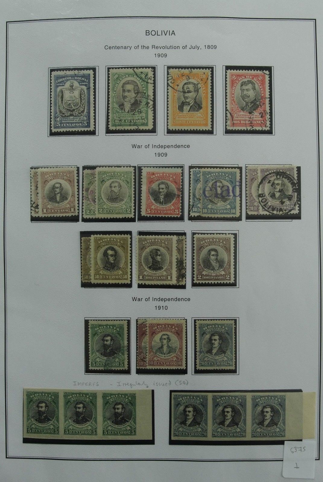 Lot 27035 Collection stamps of Bolivia 1867-2005.