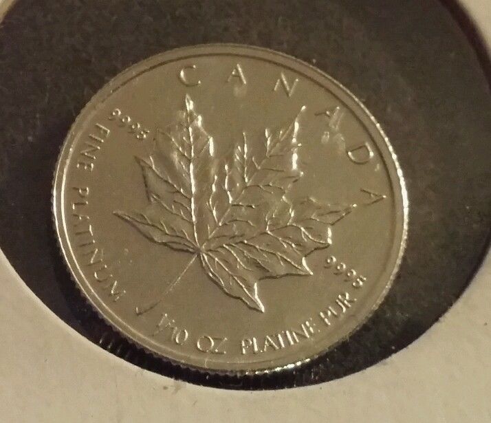 1988 1/10th Platinum Maple Leaf **FIRST YEAR OF ISSUE!!**