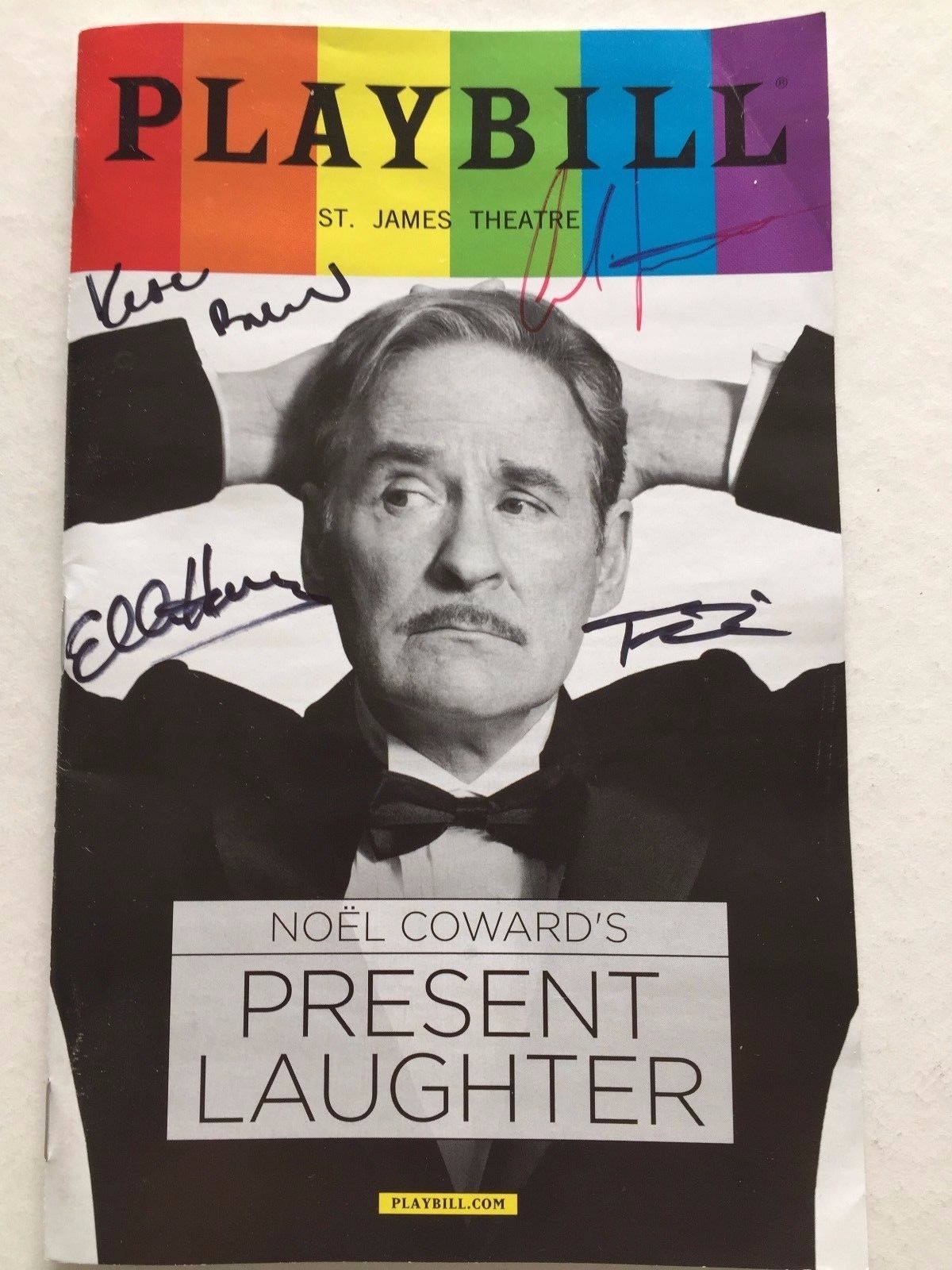Present Laughter - June 2017 Signed Broadway Playbill