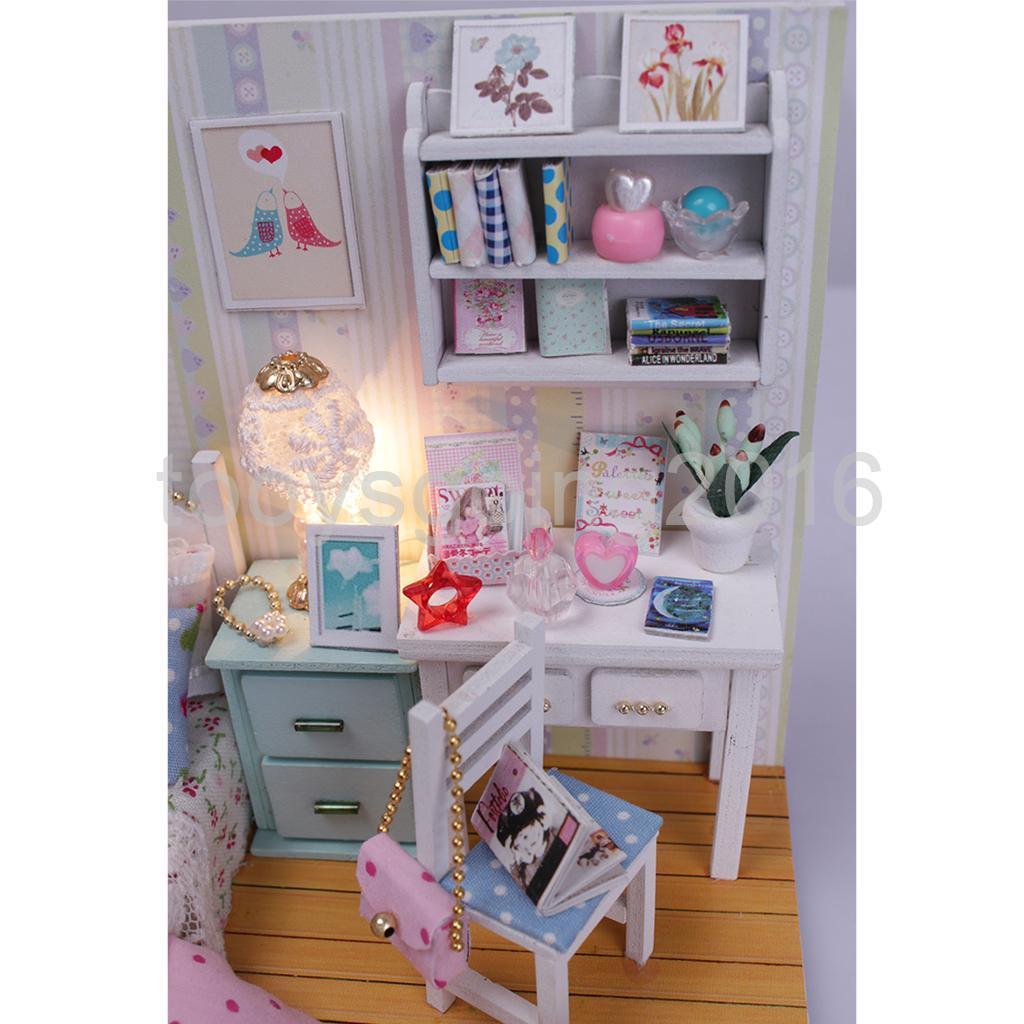 DIY Miniature Project Kit Wooden Dolls House + Furniture Adalelle's Room