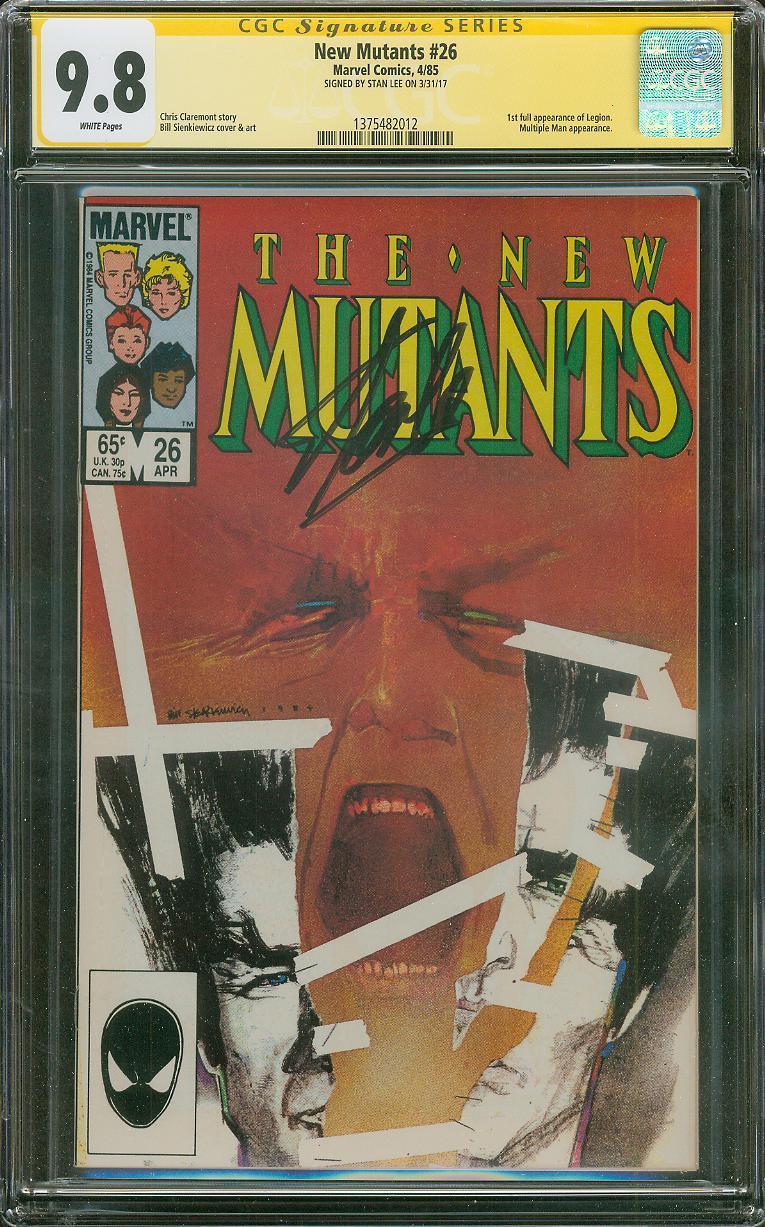 New Mutants 26 CGC SS 9.8 Stan Lee Signed 1st Legion X Men Movie TV Show