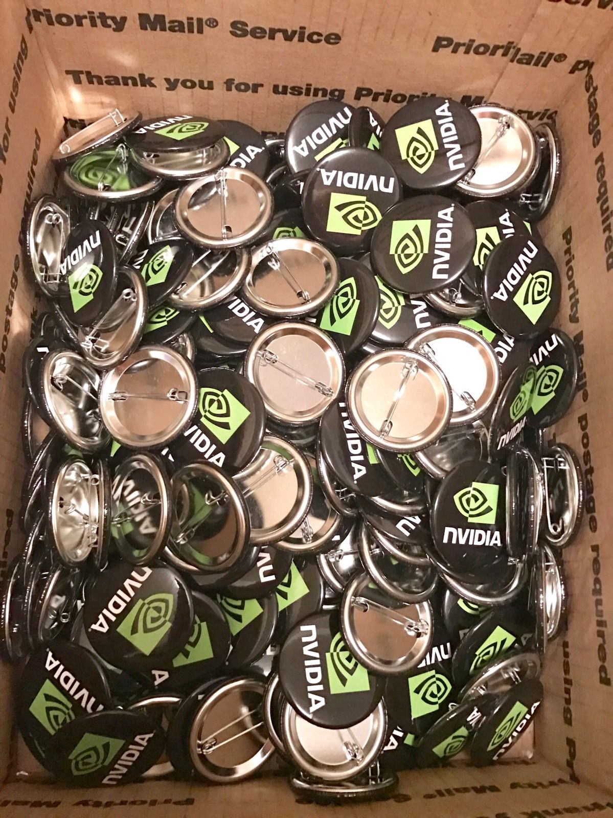 Nvidia Button Pin Wholesale Lot Set Of 275 Promo Exclusive E3 Comic Con NVIDIA