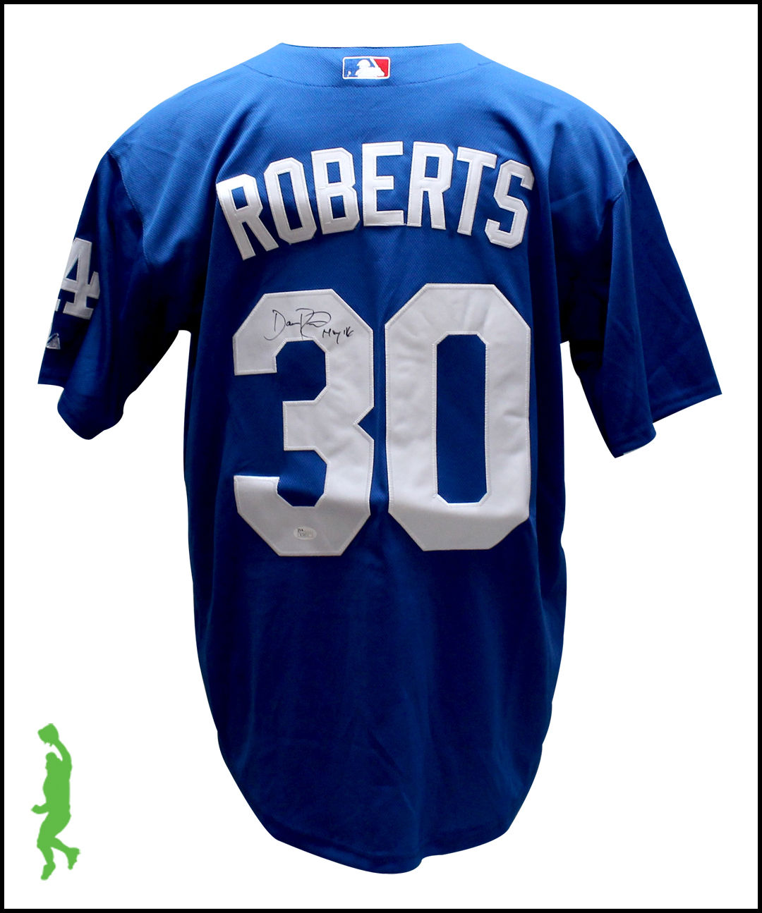 DAVE ROBERTS AUTOGRAPHED SIGNED LOS ANGELES DODGERS BASEBALL JERSEY JSA COA