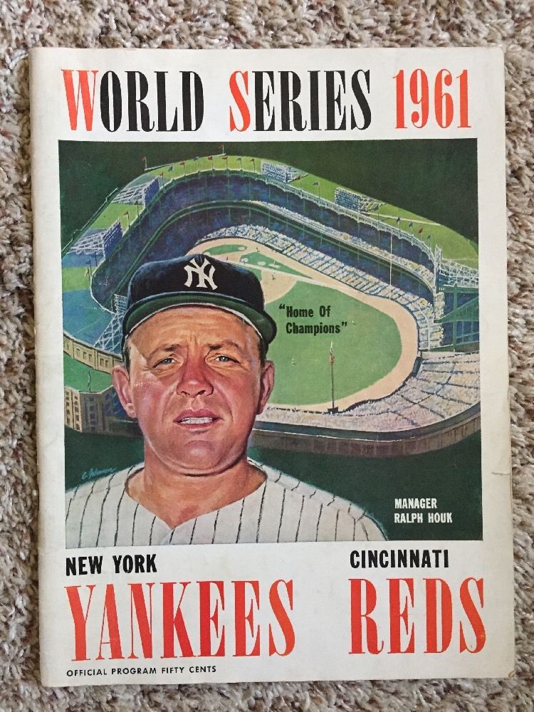 VINTAGE - ORIGINAL 1961 World Series Program New York Yankees vs Cincinnati Reds