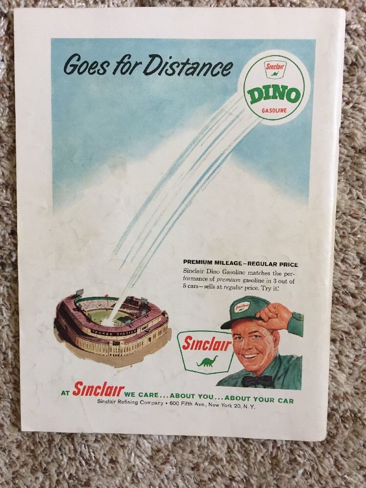 VINTAGE - ORIGINAL 1961 World Series Program New York Yankees vs Cincinnati Reds