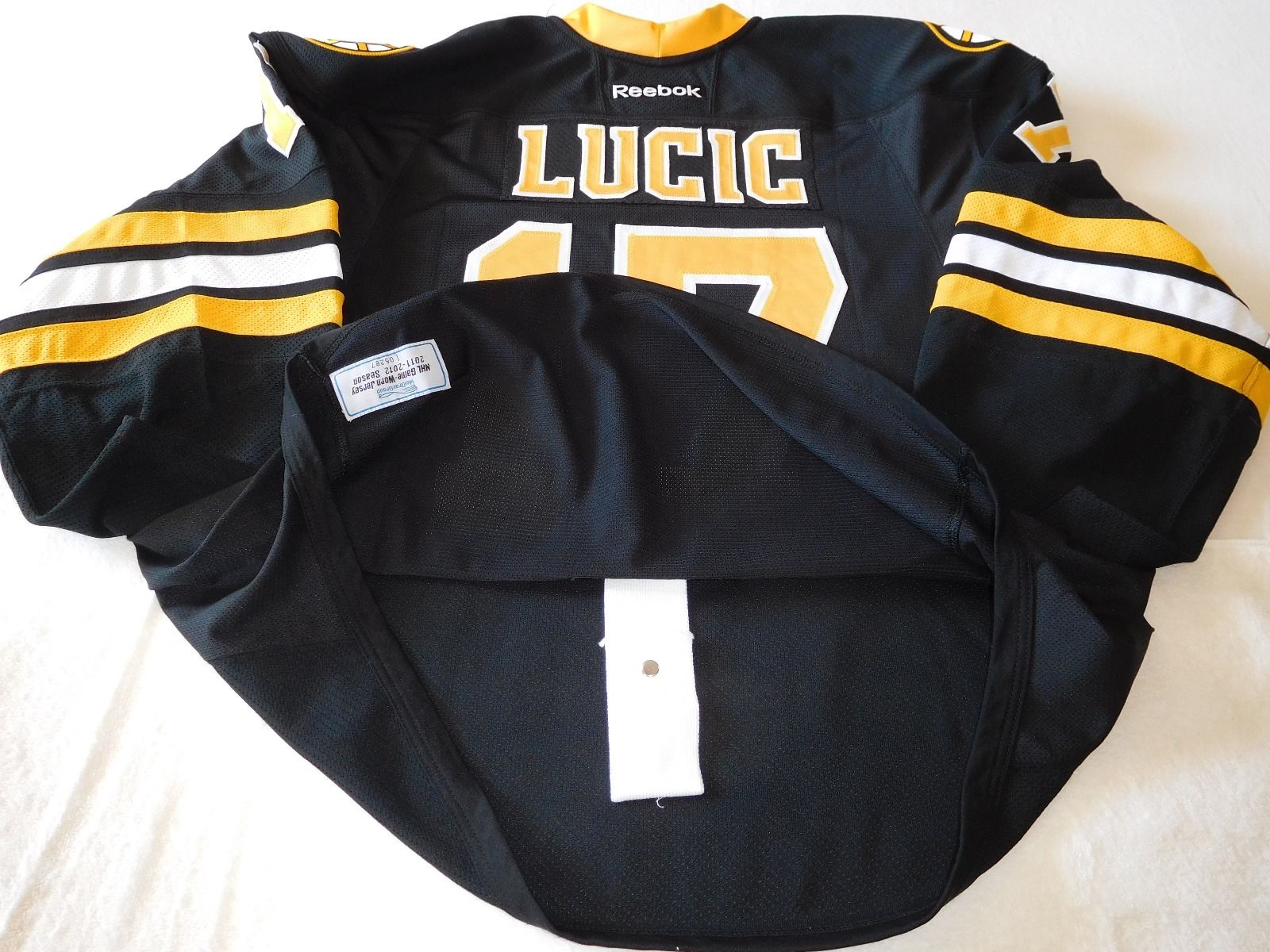 Boston Bruins - Milan Lucic Alternate 3rd Game worn jersey Meigray LOA