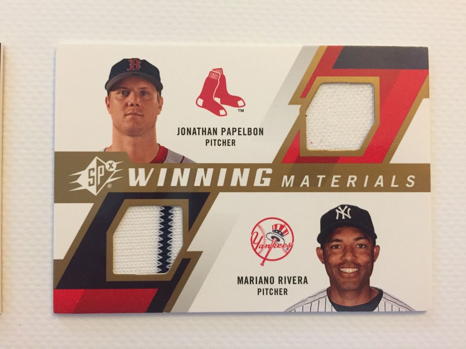 Huge 4 Game-Used Jersey Baseball Card Lot (Ortiz, Helton, Rivera, Papelbon)