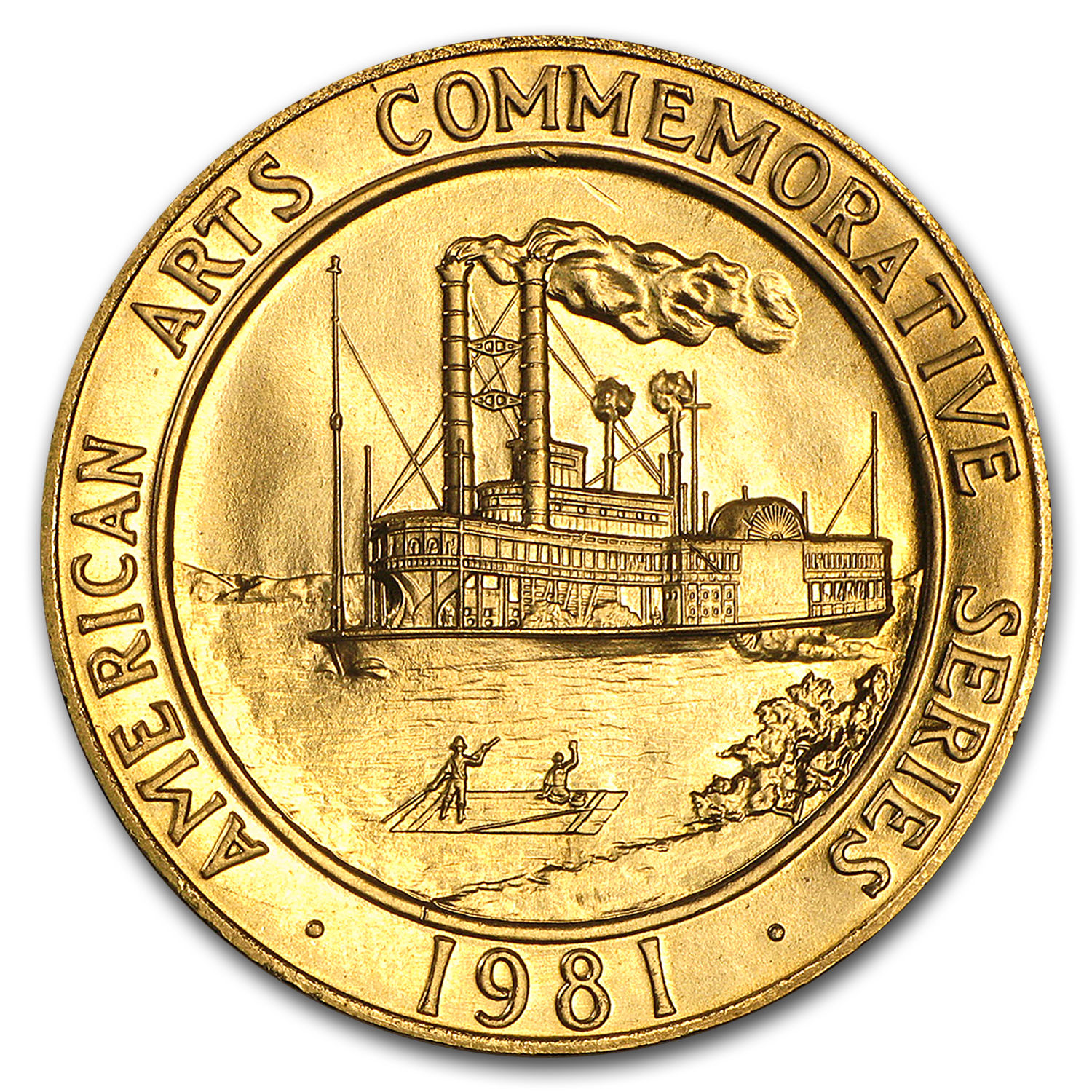 U.S. Mint 1 oz Gold Commemorative Arts Medal Mark Twain - SKU #14479