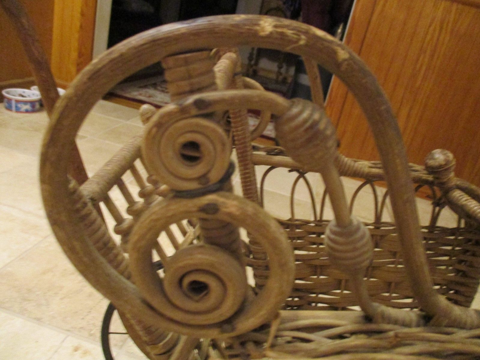 Antique Victorian 1900's Wicker Baby Doll Carriage Stroller