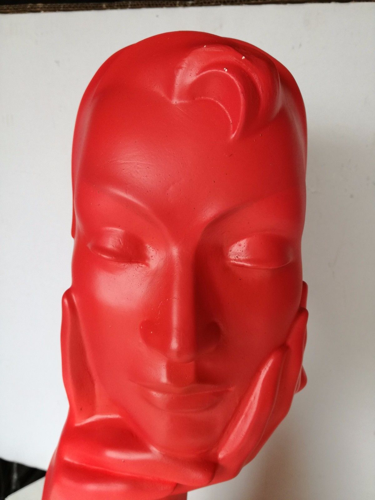 Rare RED Mannequin La Femme Head Art Deco Dior Display shop pop art mid century