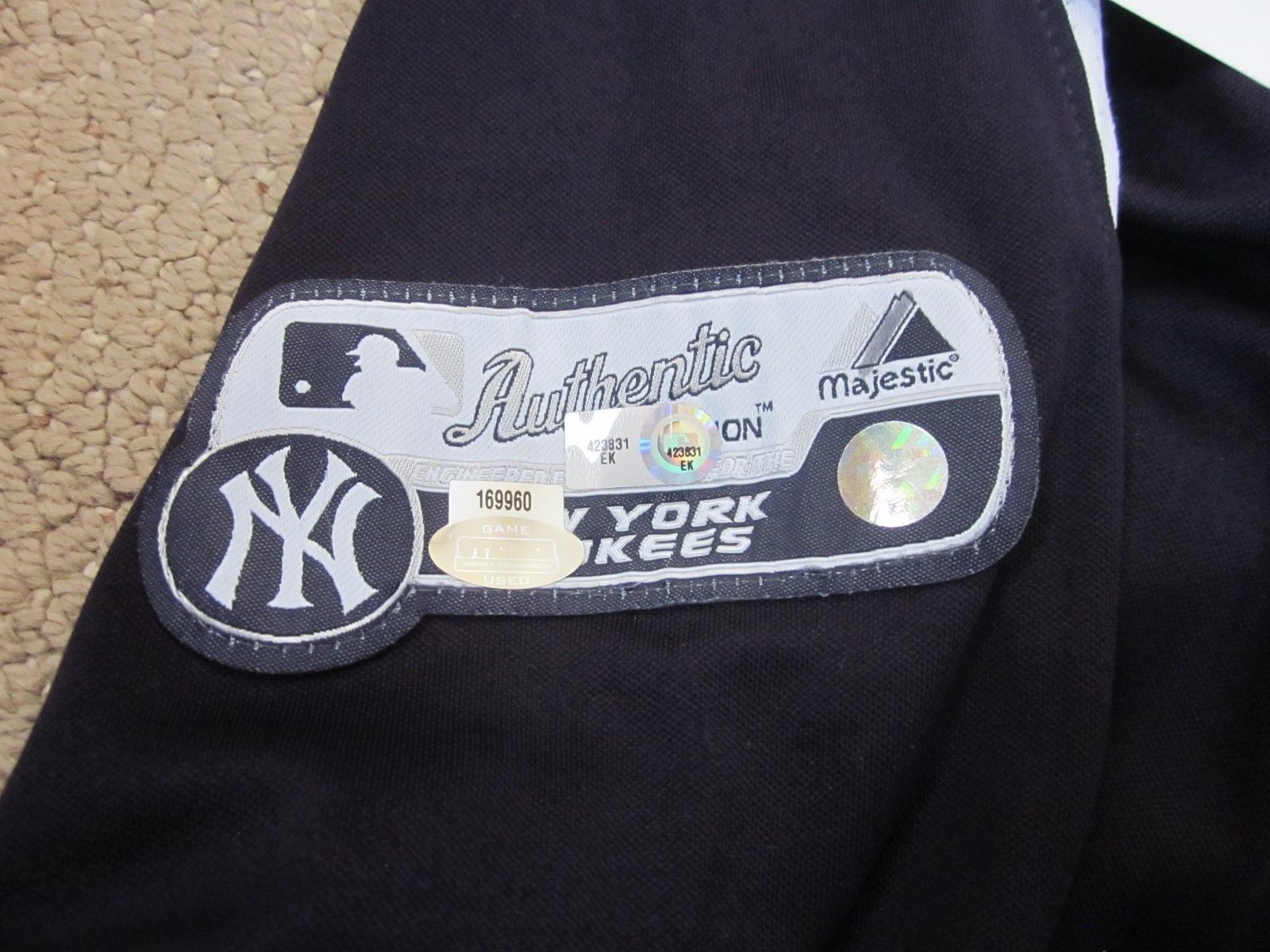 #91 NY Yankees Game Used 2013 Spring Training Jersey Steiner