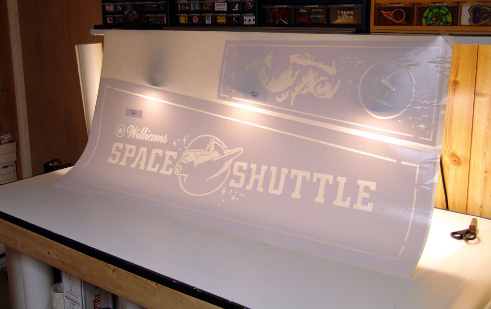 SPACE SHUTTLE Pinball Machine Stencil Kit LICENSED