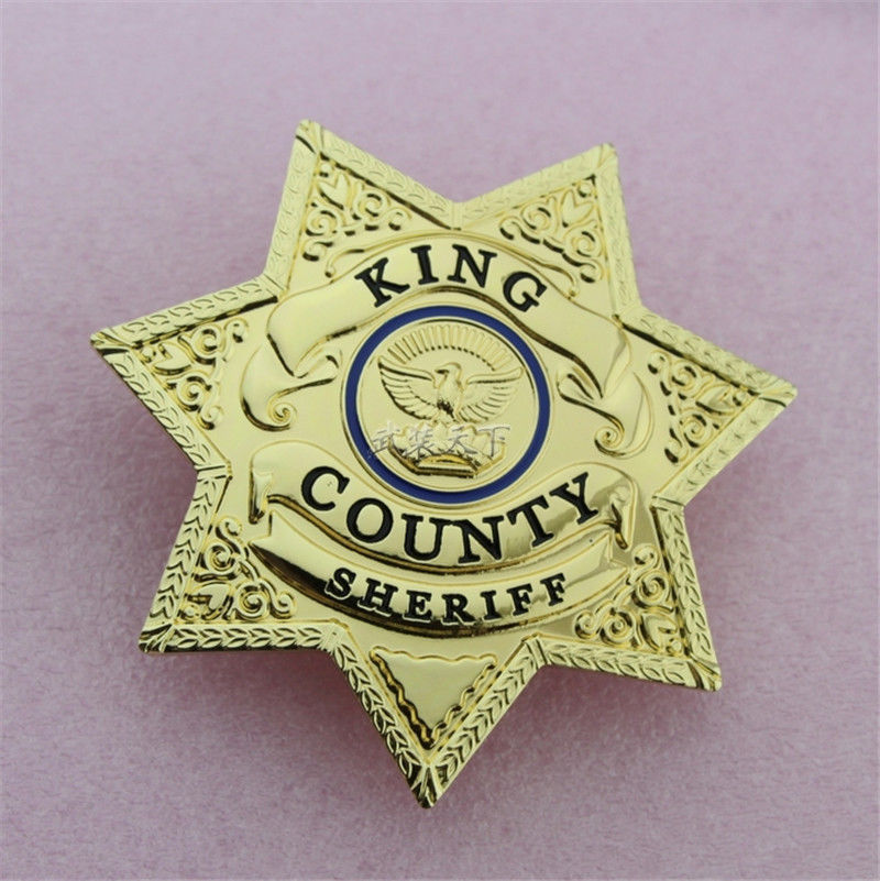 The Walking Dead Uniform star BADGE King County Sheriff Grimes Badge