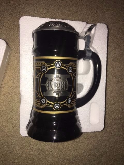 Blizzard Blizzcon 2016 World of Warcraft 10th anniversary Beer Stein Mug - NIB