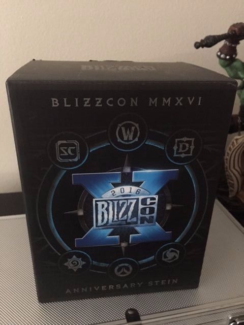 Blizzard Blizzcon 2016 World of Warcraft 10th anniversary Beer Stein Mug - NIB