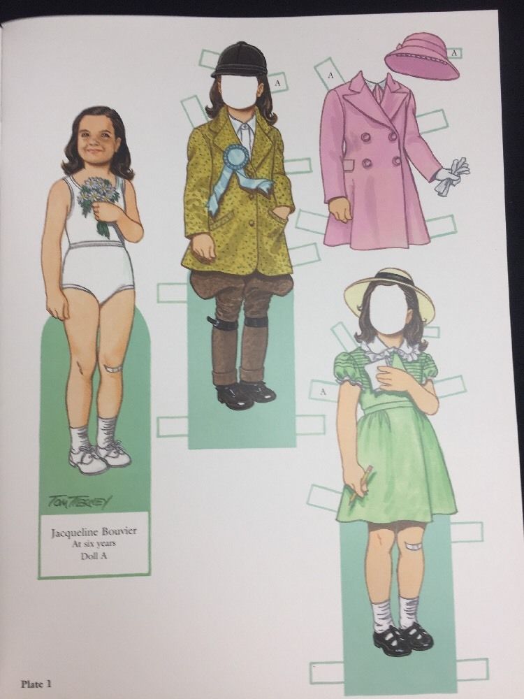 Tom Tierney Jacqueline Kennedy Onassis Jackie O First Lady Paper Dolls Uncut