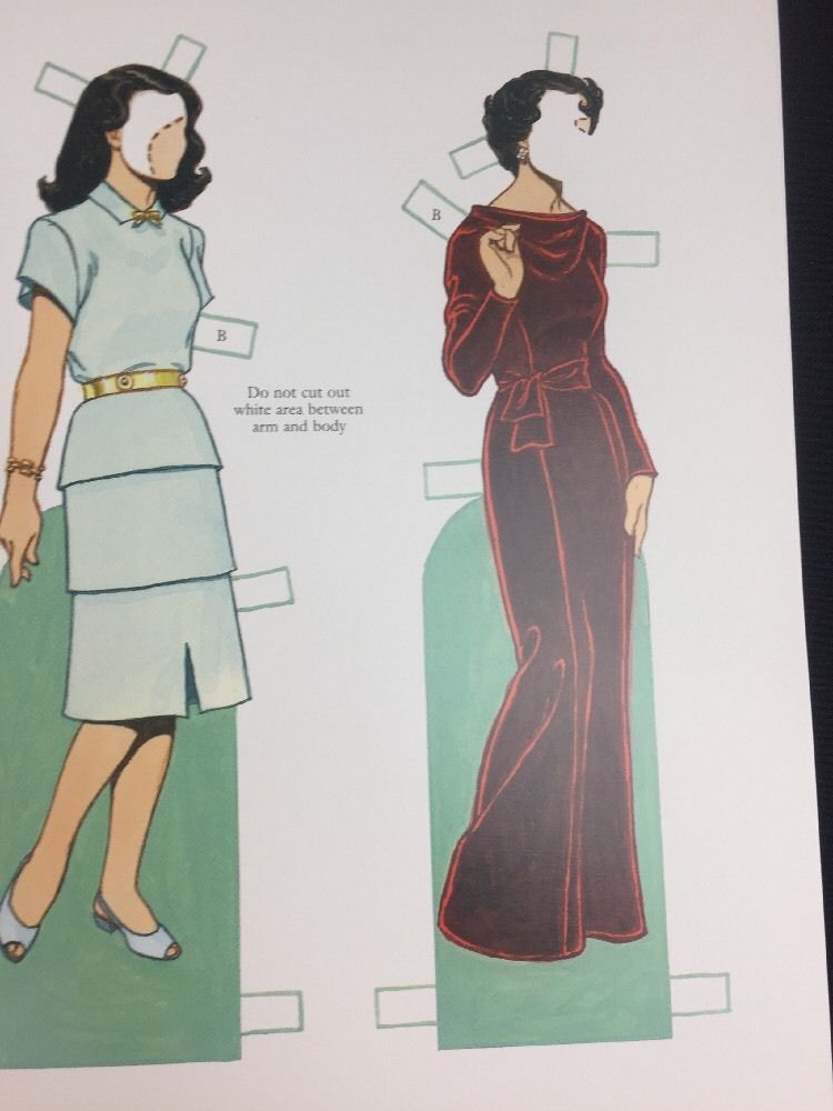 Tom Tierney Jacqueline Kennedy Onassis Jackie O First Lady Paper Dolls Uncut