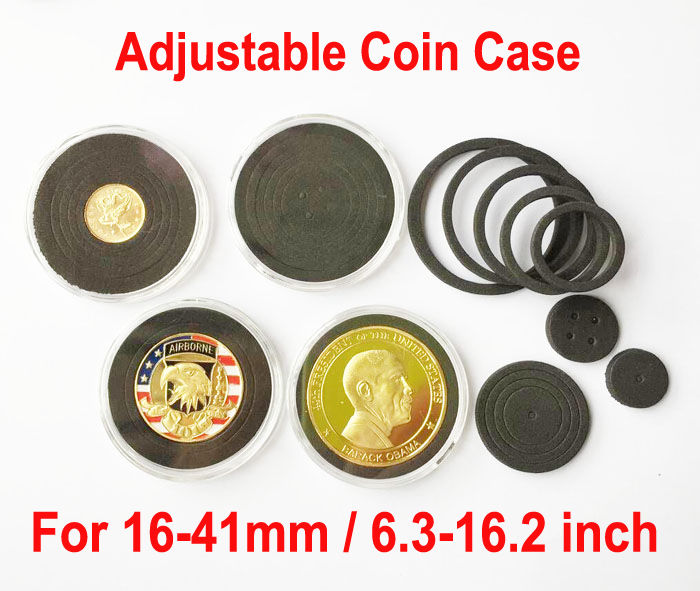 50 Coin Challenge/Army Badge Case Capsules Display for 16-41mm 40.6 30 BLACK US