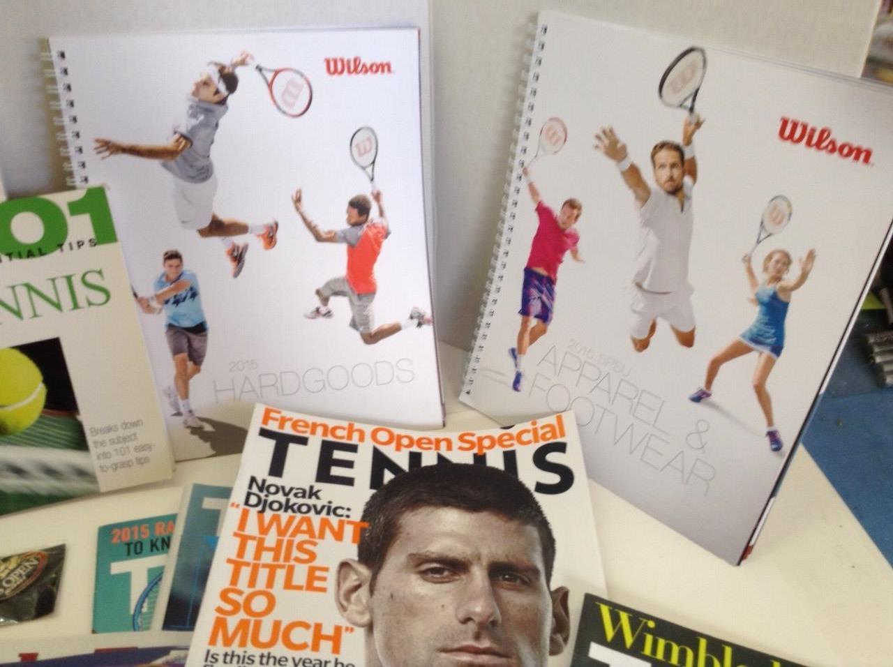 Lot 35 Assorted Tennis Magazines Memorabilia Evert McEnroe Photos Federer Serena