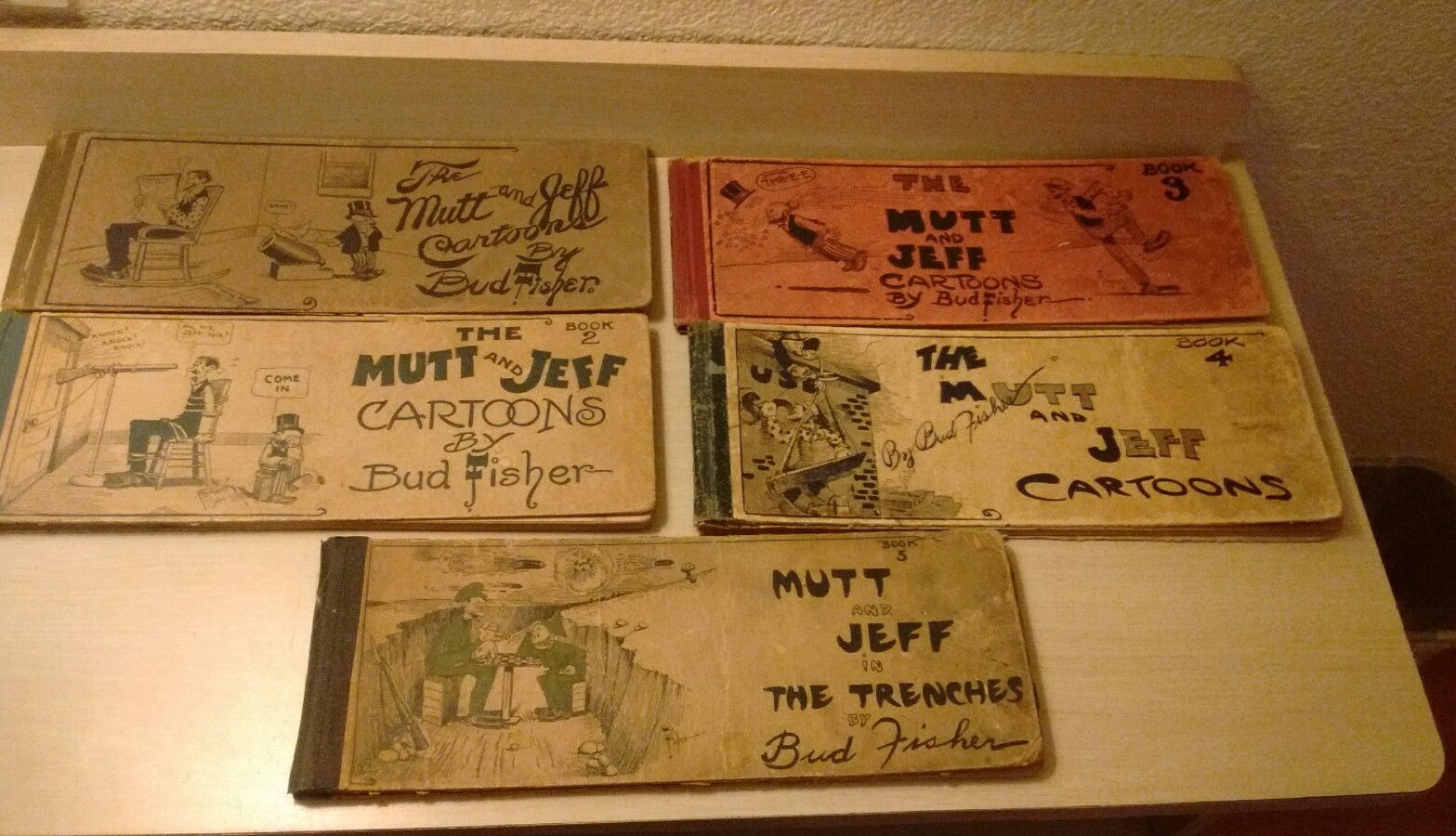 MUTT & JEFF Books 1 2 3 4 & 5 early 1900s!