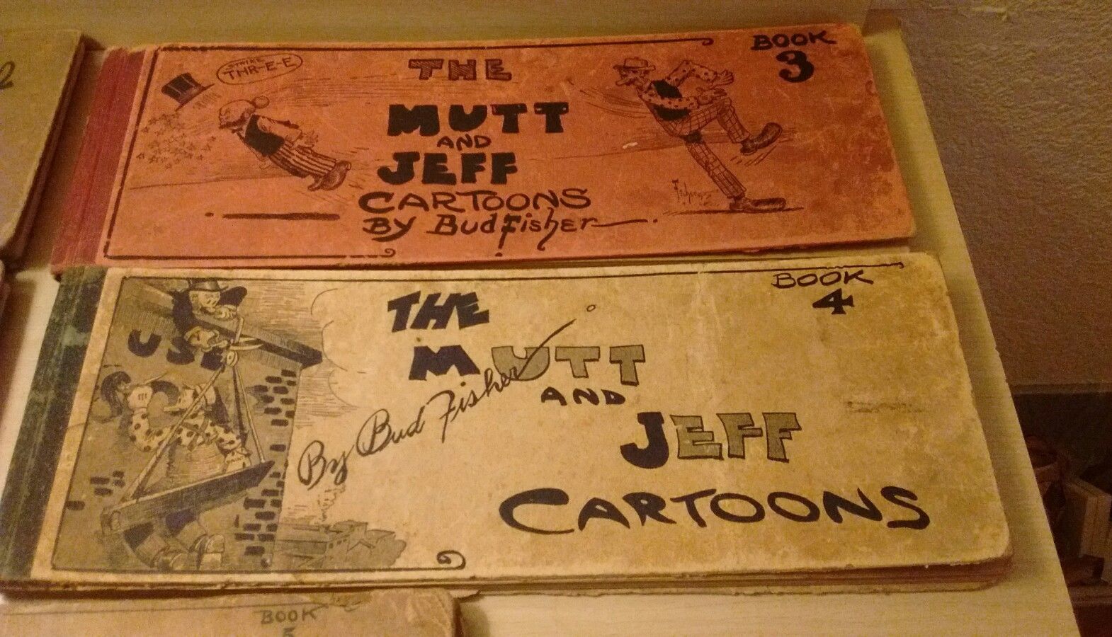 MUTT & JEFF Books 1 2 3 4 & 5 early 1900s!