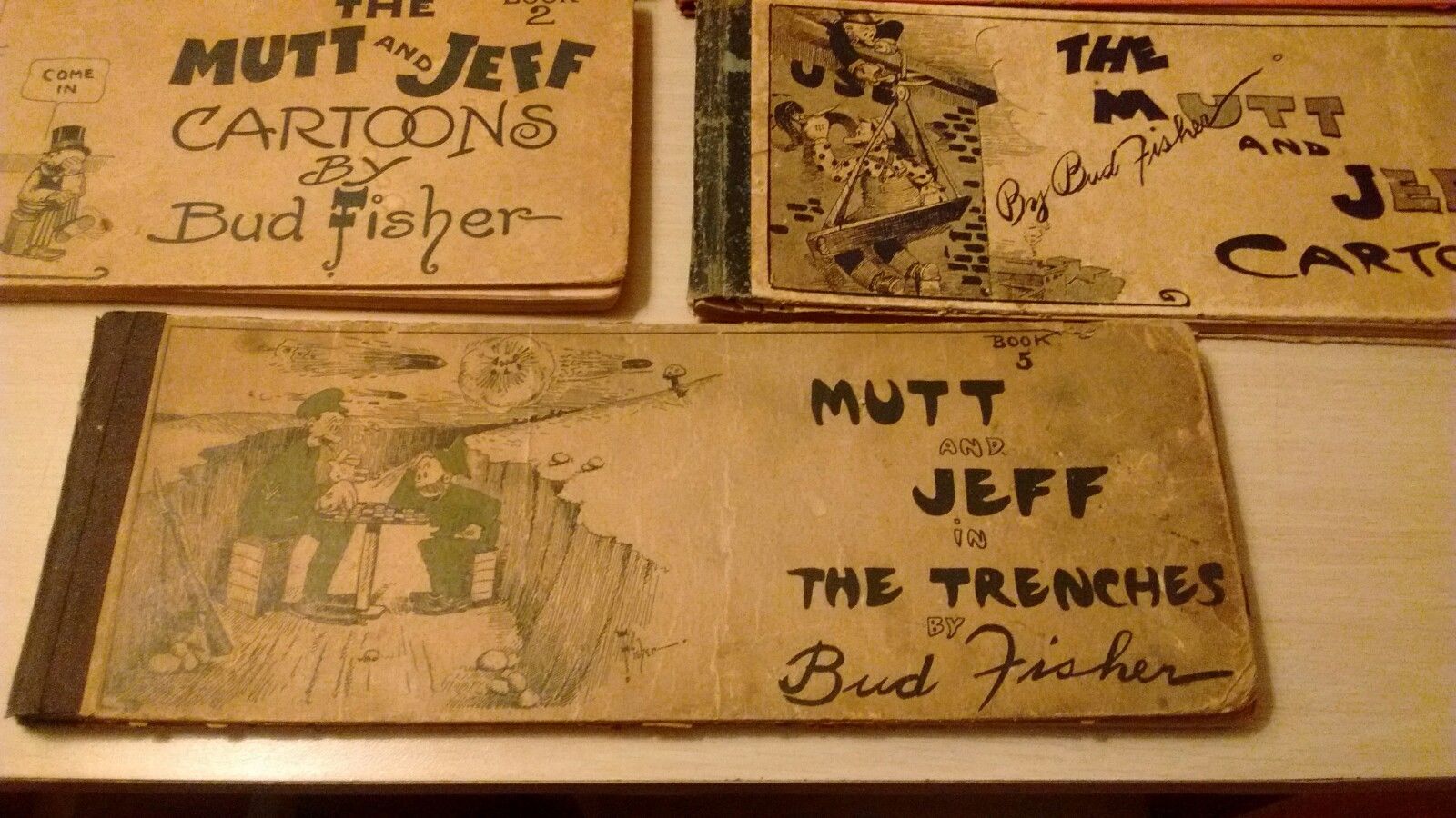 MUTT & JEFF Books 1 2 3 4 & 5 early 1900s!