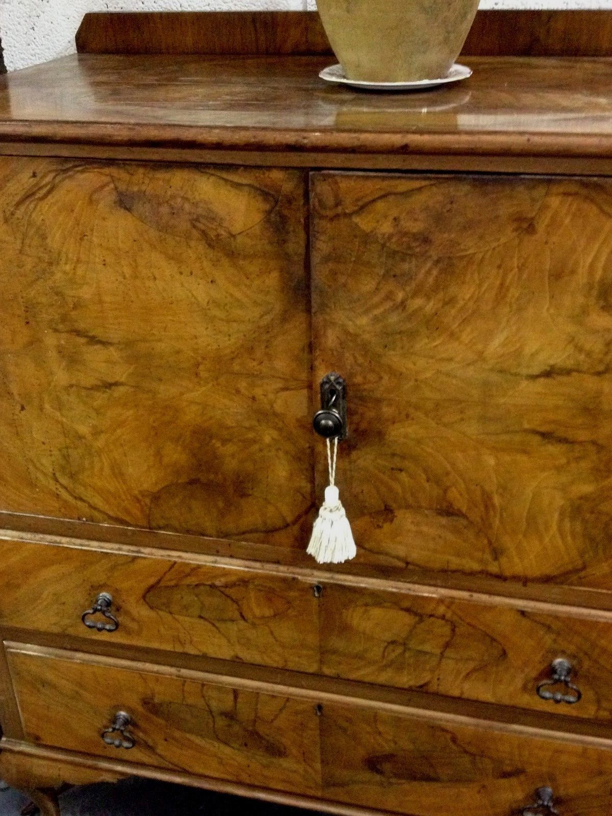 Vintage, (1930's) Walnut Cabinet, (Originally A Cocktail Cabinet).