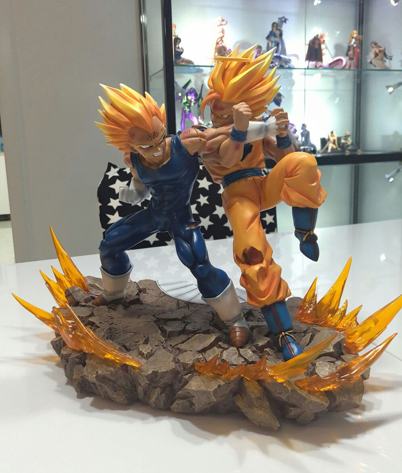 Dragon Ball Z Super SaiyanKaⅡ karotto VS Vegeta Resin Figure Statue In Stock