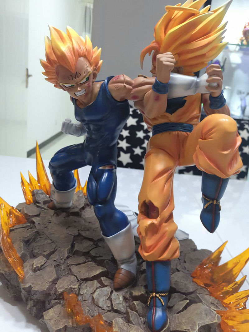 Dragon Ball Z Super SaiyanKaⅡ karotto VS Vegeta Resin Figure Statue In Stock