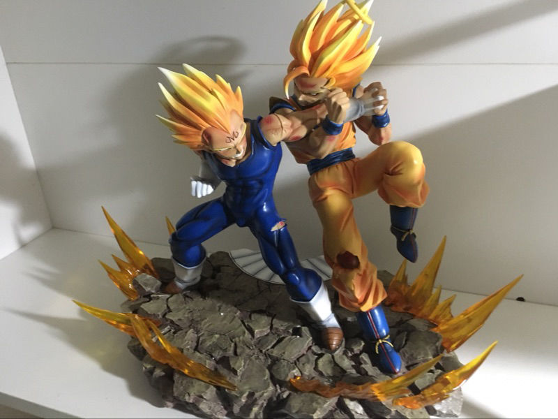 Dragon Ball Z Super SaiyanKaⅡ karotto VS Vegeta Resin Figure Statue In Stock