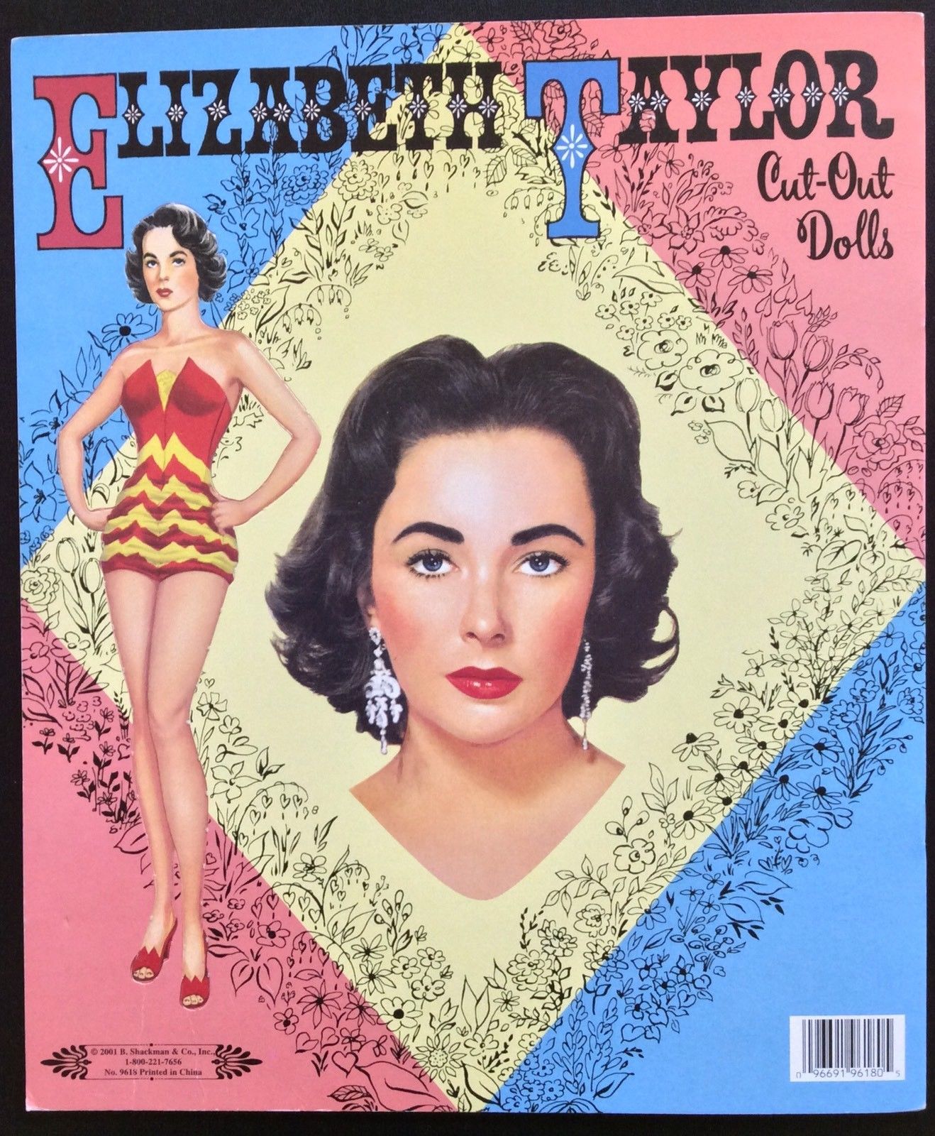 1957 Elizabeth Taylor Paper Dolls Book, Uncut 2001 Shackman Reprint