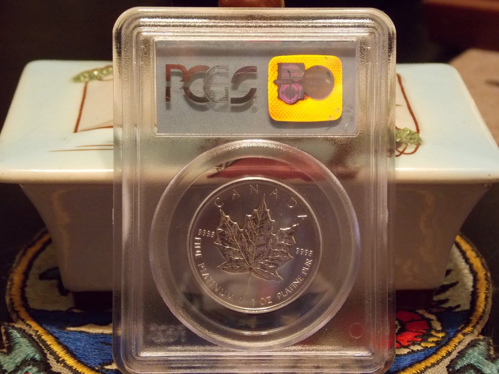 1996 $50 Platinum Canadian Maple Leaf PCGS WTC World Trade Center 911 recovery