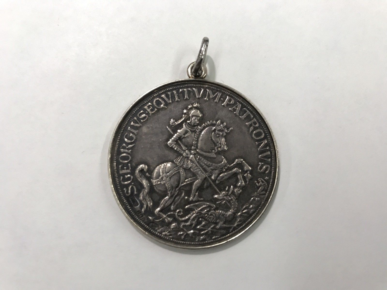 HUNGARY KREMNITZ SILVER MEDAL SLAYING DRAGON IN STYLE OF CHRISTIAN HERMAN ROTH