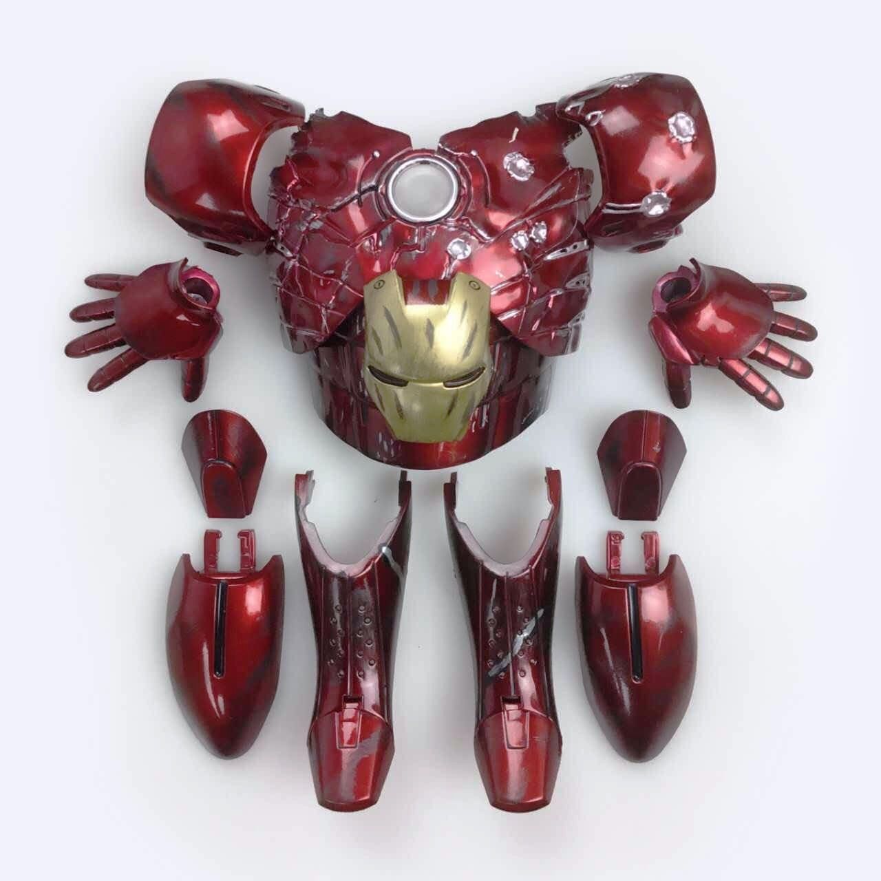 Battle Damaged Red Custom Parts For Hot Toys Ironman Mark 3 1/6 Action Figure