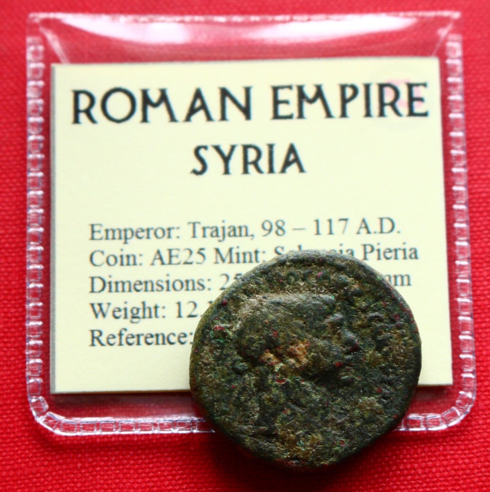 Trajan AE25 12g Shrine Zeus Seleucia Pieria Syria Roman Empire Coin