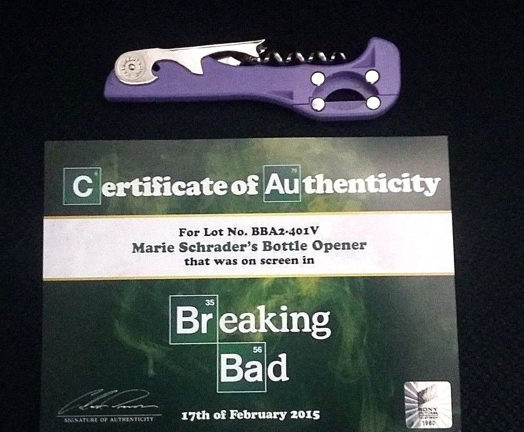 BREAKING BAD Marie Schrader's Bottle Opener ! Screen-used prop w/ Sony COA !