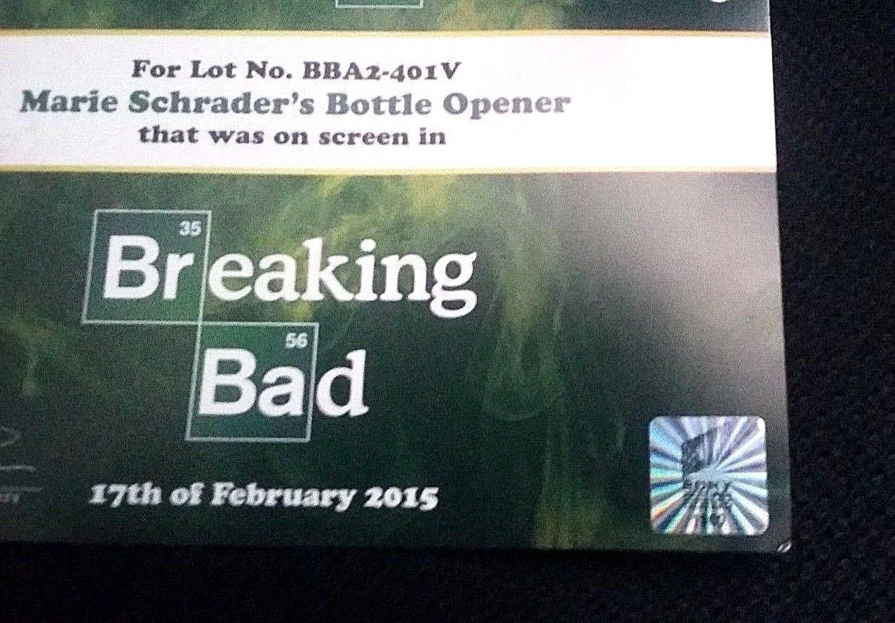 BREAKING BAD Marie Schrader's Bottle Opener ! Screen-used prop w/ Sony COA !