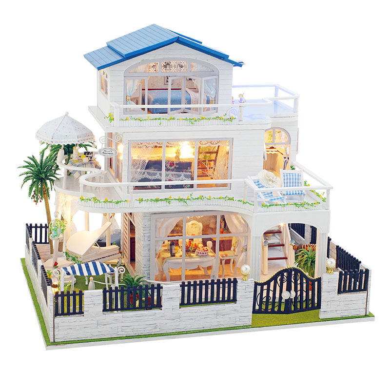 Dollhouse Miniature DIY House Kit With Cover Music Gift-Impress of Vancouver