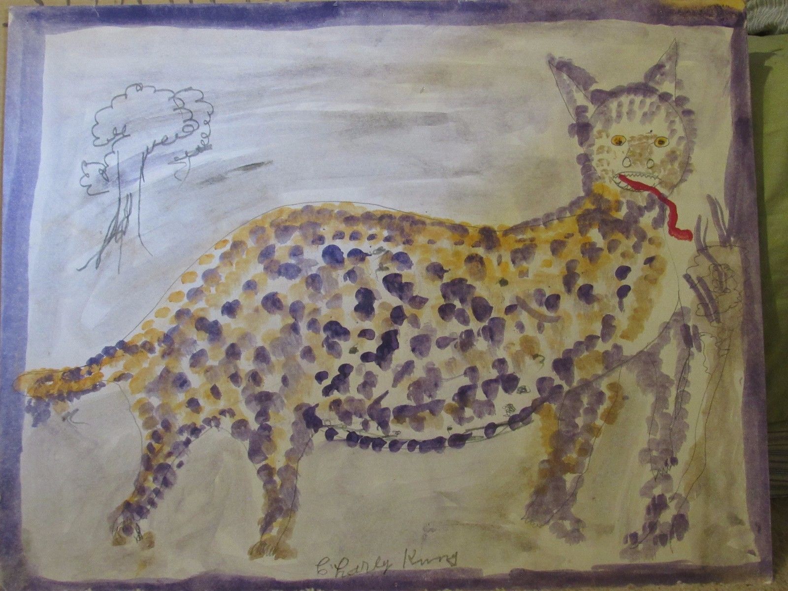 Mountain lion by Kentucky folk artist Charley Kinney