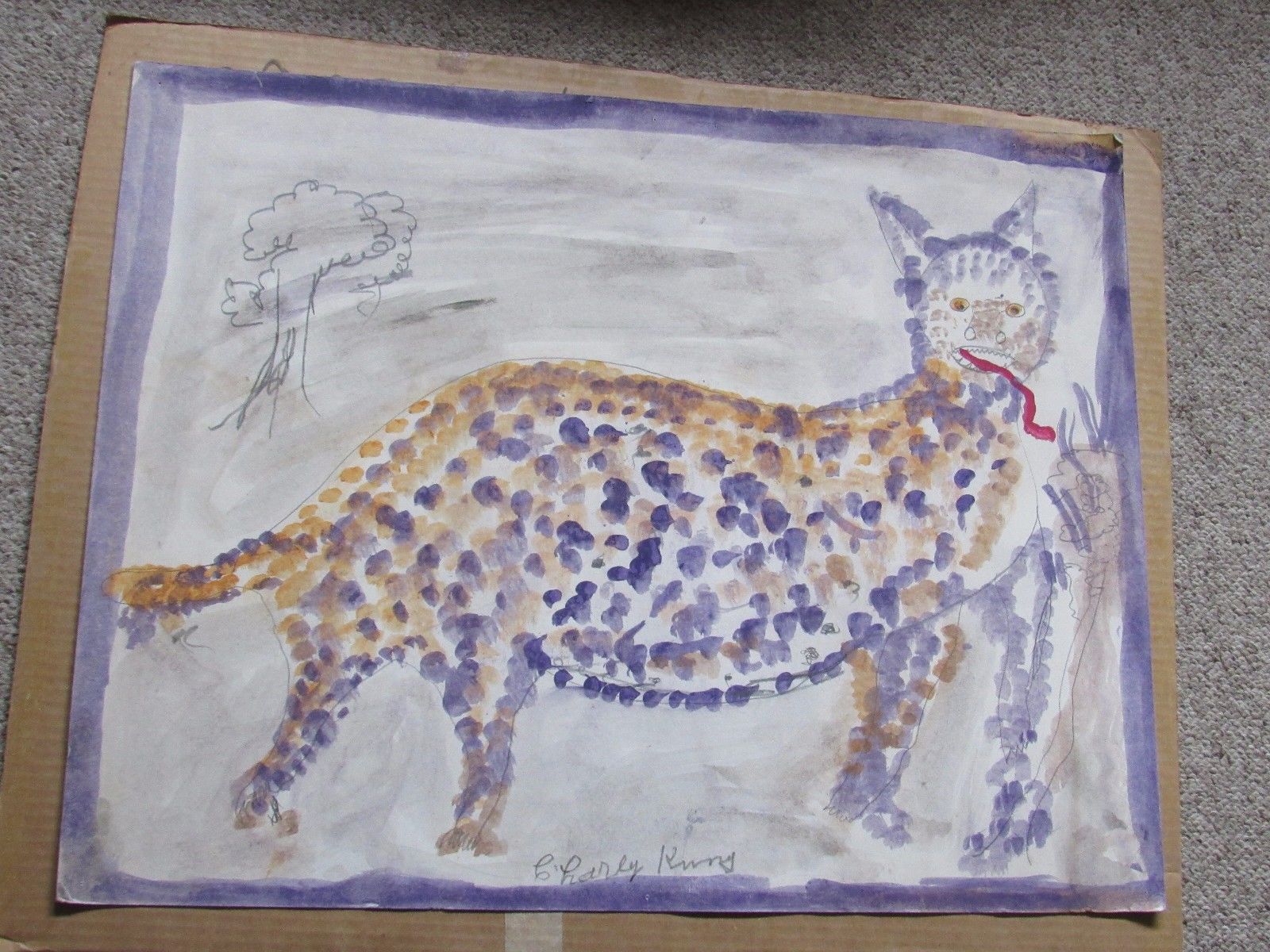 Mountain lion by Kentucky folk artist Charley Kinney